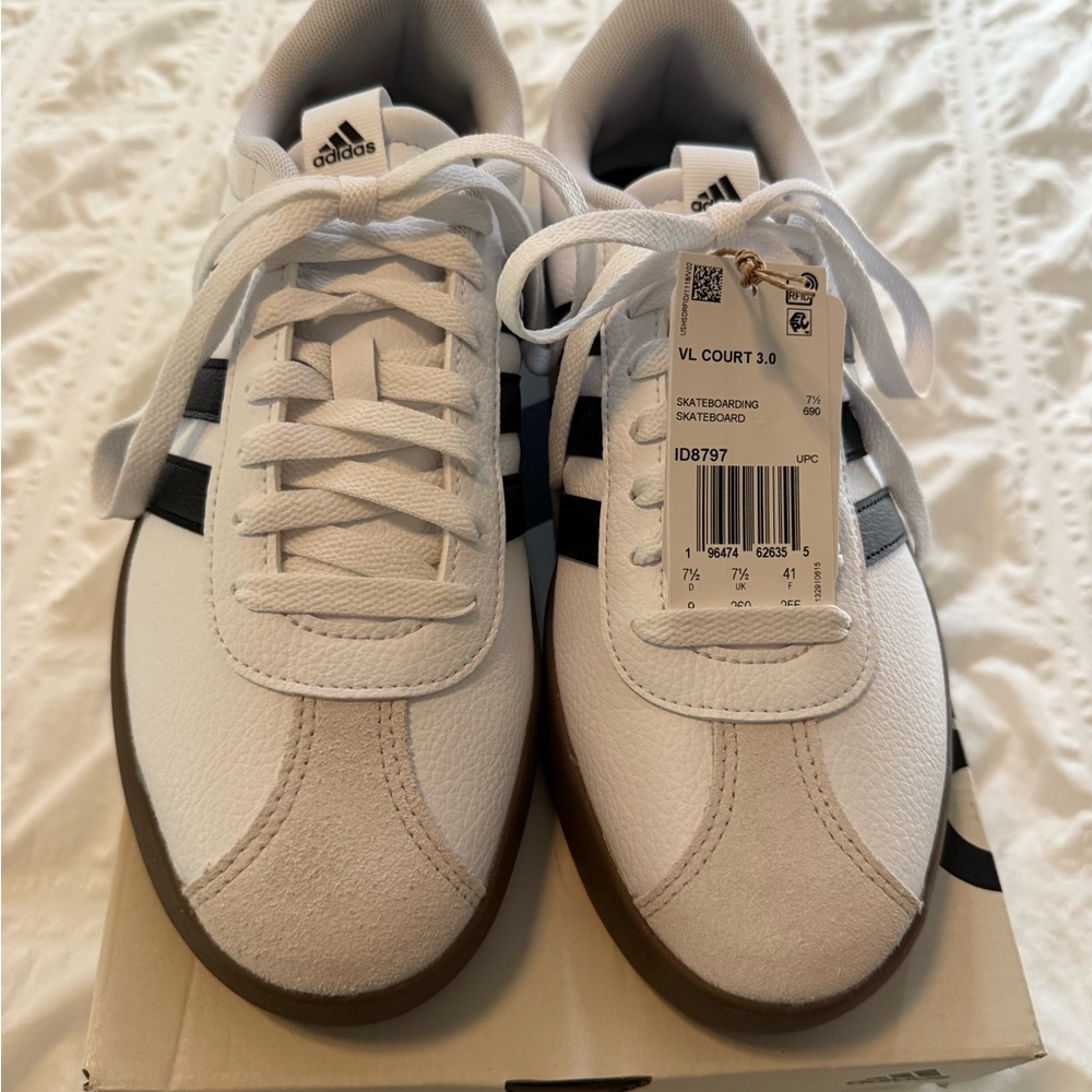 Adidas VL Court 3.0 Women’s Black Sneakers - NEW